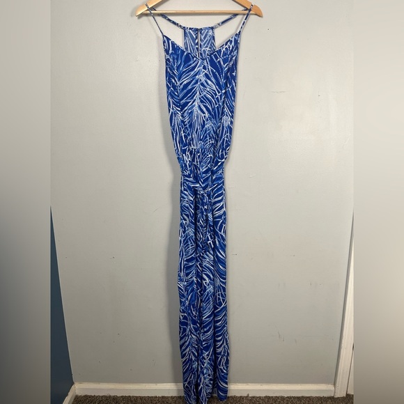 Lilly Pulitzer Dusk Jumpsuit Early Riser size medium blue racerback - Picture 4 of 10